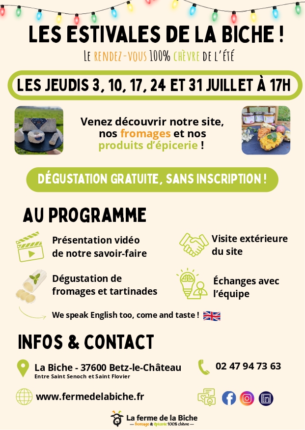 Evènements d’été 2025 : Les Estivales de la Biche !